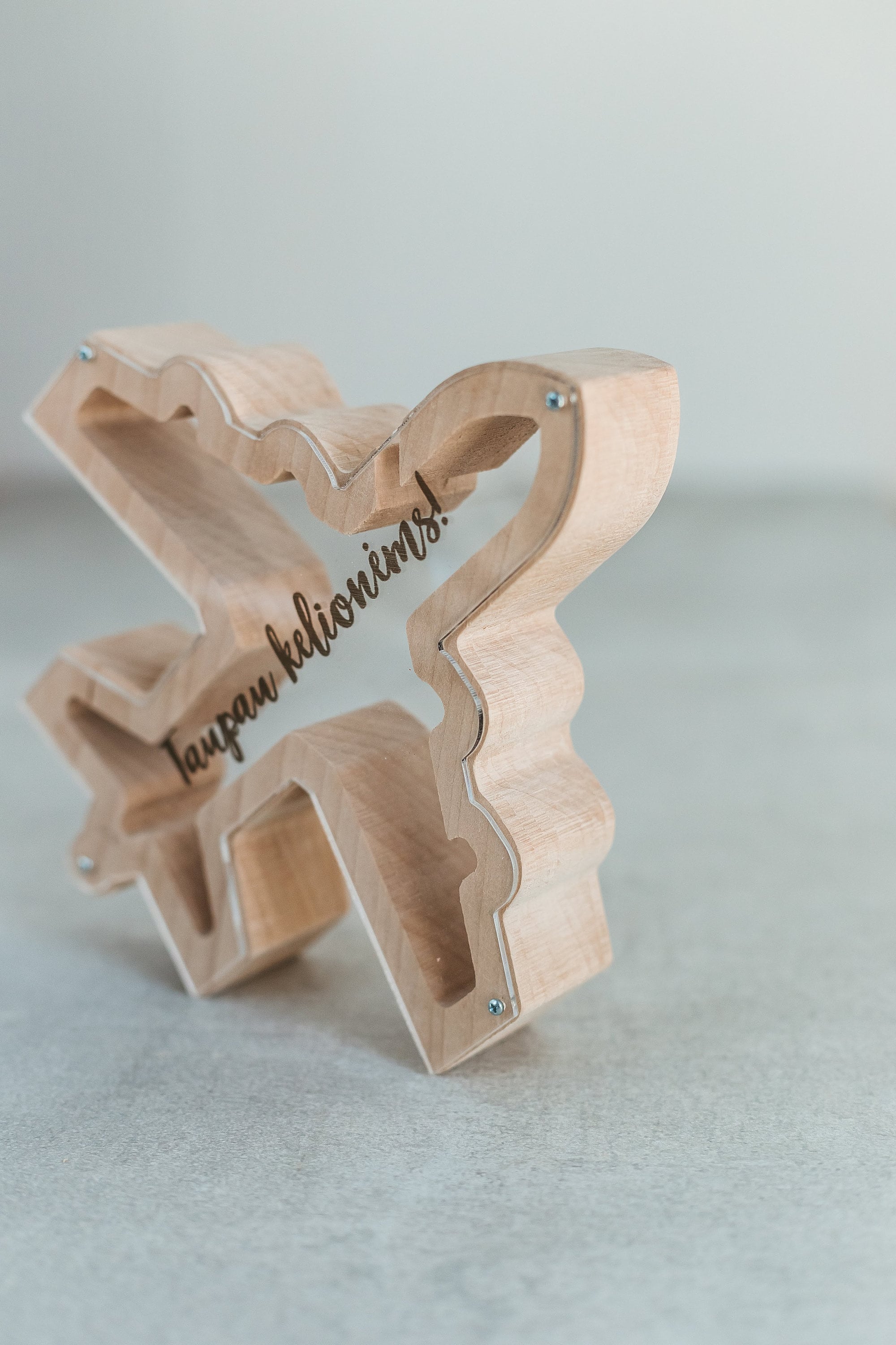 Airplane piggy bank Personalized text on Wooden piggy bank Etsy