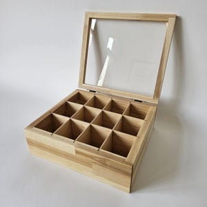 Holzbox - Teebeutelhalter, Teebox, Teebeutelhalter, Küchendeko, Einweihungsgeschenk, Dekorative Box, Geschenk für Sie, Teegeschenke, Geschenke für Mama