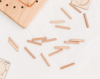 Small wooden Pegs for geoboard or pegboard for kids learning toys