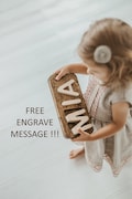 Personalized Wooden Name Puzzle, Montessori Learning Toy, Nursery Decor Keepsake product logo