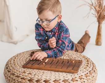 Manipulador de matemática Montessori, números e contagem de