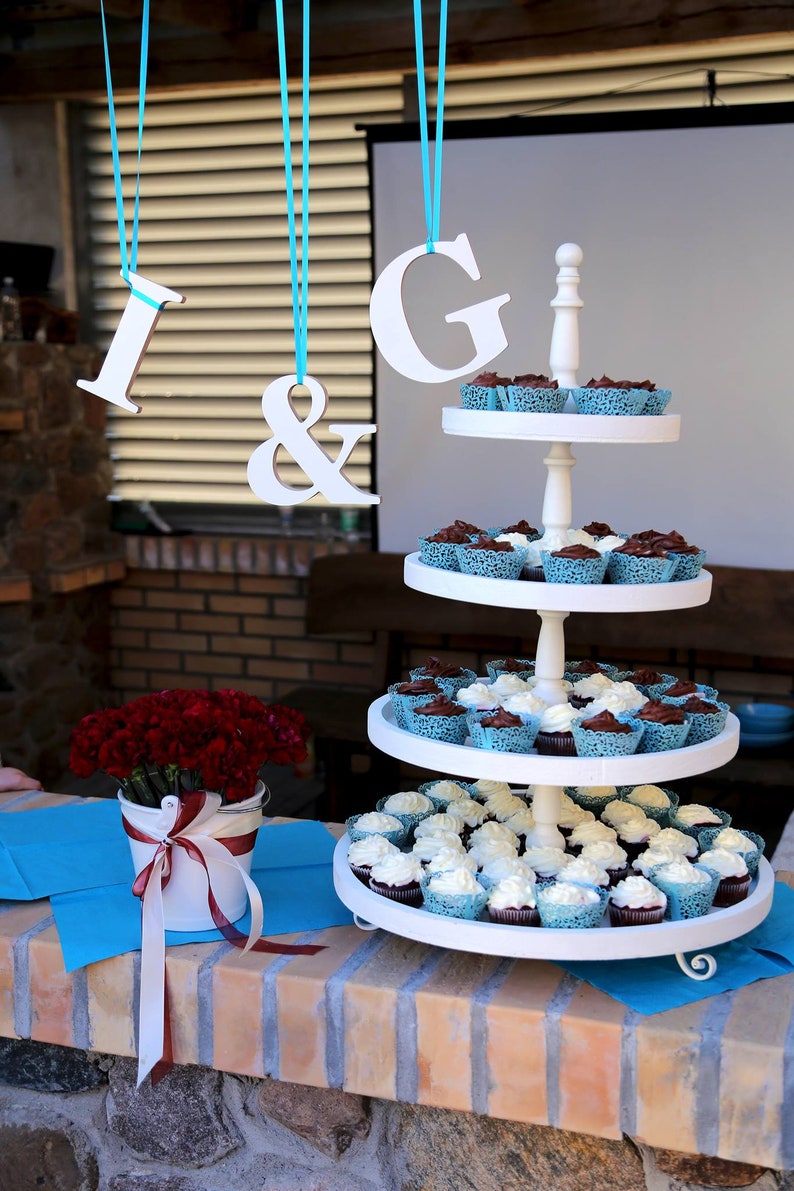 Wedding initials Rustic wedding decor Personalized bride and groom sign Wood letters