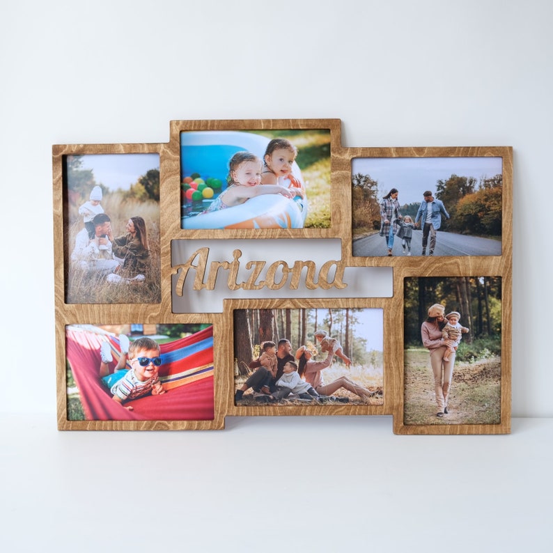 Custom collage picture frames, multiple picture frame, wooden multi photo frame, wooden wall decor, personalized family gift, wood signs image 2