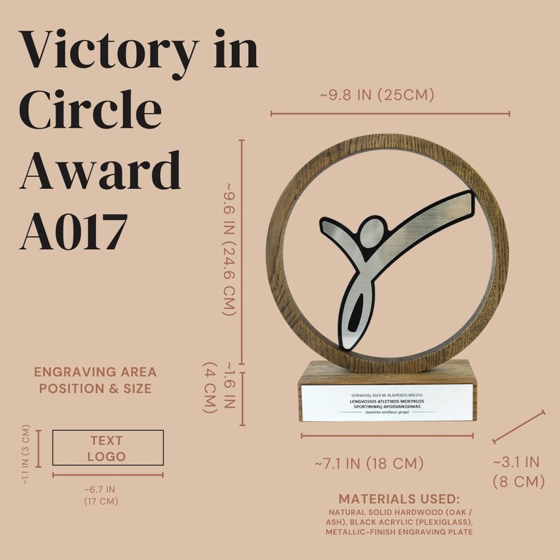 Dance Awards and Custom Trophy Wooden Award - Music Awards, Engraved Plaque, Award Plaque for Performance Personalized Gift Custom Award Set image 4