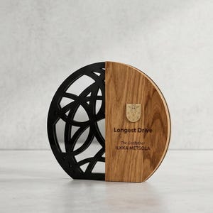 Trofeo de madera personalizado grabado, premio Bota de Oro, premio artesanal único, premio de carrera, premio deportivo, placa de trofeo personalizada