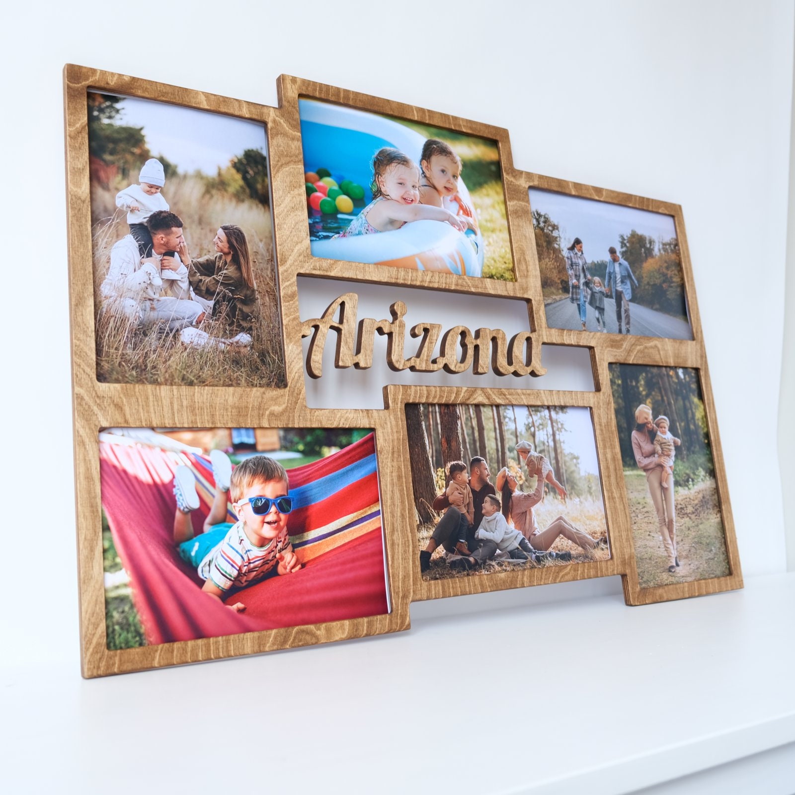 Custom Collage Picture Frames, Multiple Picture Frame, Wooden