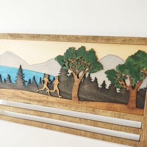 Personalized Running Medal Holder for Couple, Custom Running Gifts, Family Race Medal Display Rack, Triathlon Gifts,  Marathon Medals Hanger