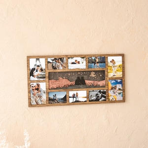 Cadre de collage personnalisé, collage de cadre photo de couple, cadre photo de collage d’histoire d’amour, cadeau de mariage ou d’anniversaire - cadeau personnalisé
