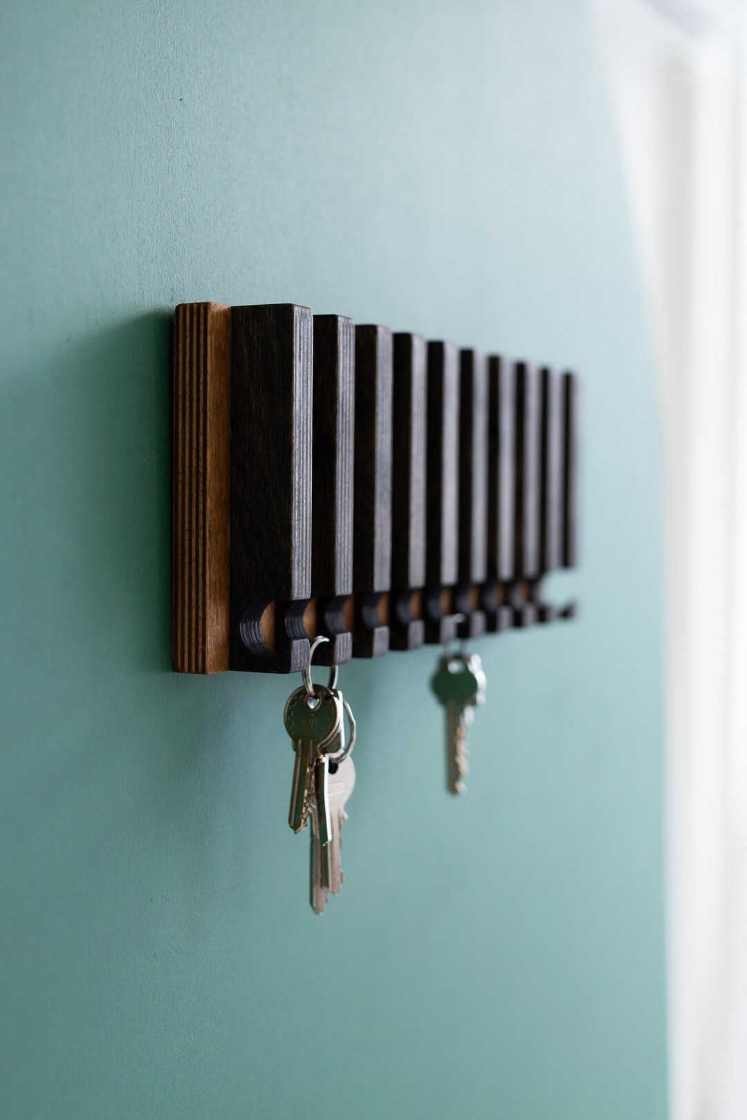 thumbnail image 2 of Funny Car Garage Key Holder – Wall Mount Organizer With Opening Door, PLA 2 of 6