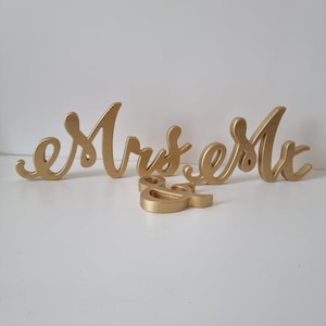 Engagment Decoration, Gold Letters Boho Decorations, Mr and Mx Wedding Sign Design, Wedding Table Decorations