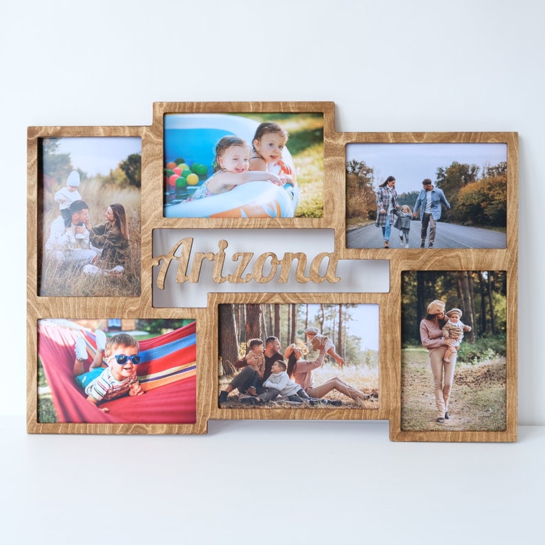 Custom collage picture frames, multiple picture frame, wooden multi photo frame, wooden wall decor, personalized family gift, wood signs