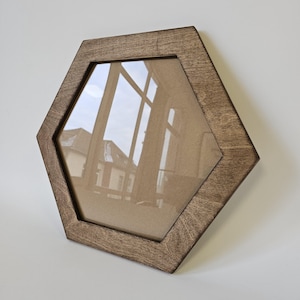 Hexagon picture frames, Photo collage frame, Wooden picture frame, Photo frame, Family wall decor, Wood picture frame, Honeycomb decor