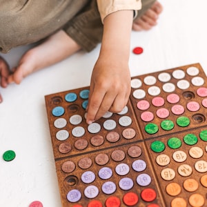 Montessori Wooden Number Board, Homeschool Math 1-100
