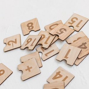 Wooden numbers and counting blocks - Gifts for kids