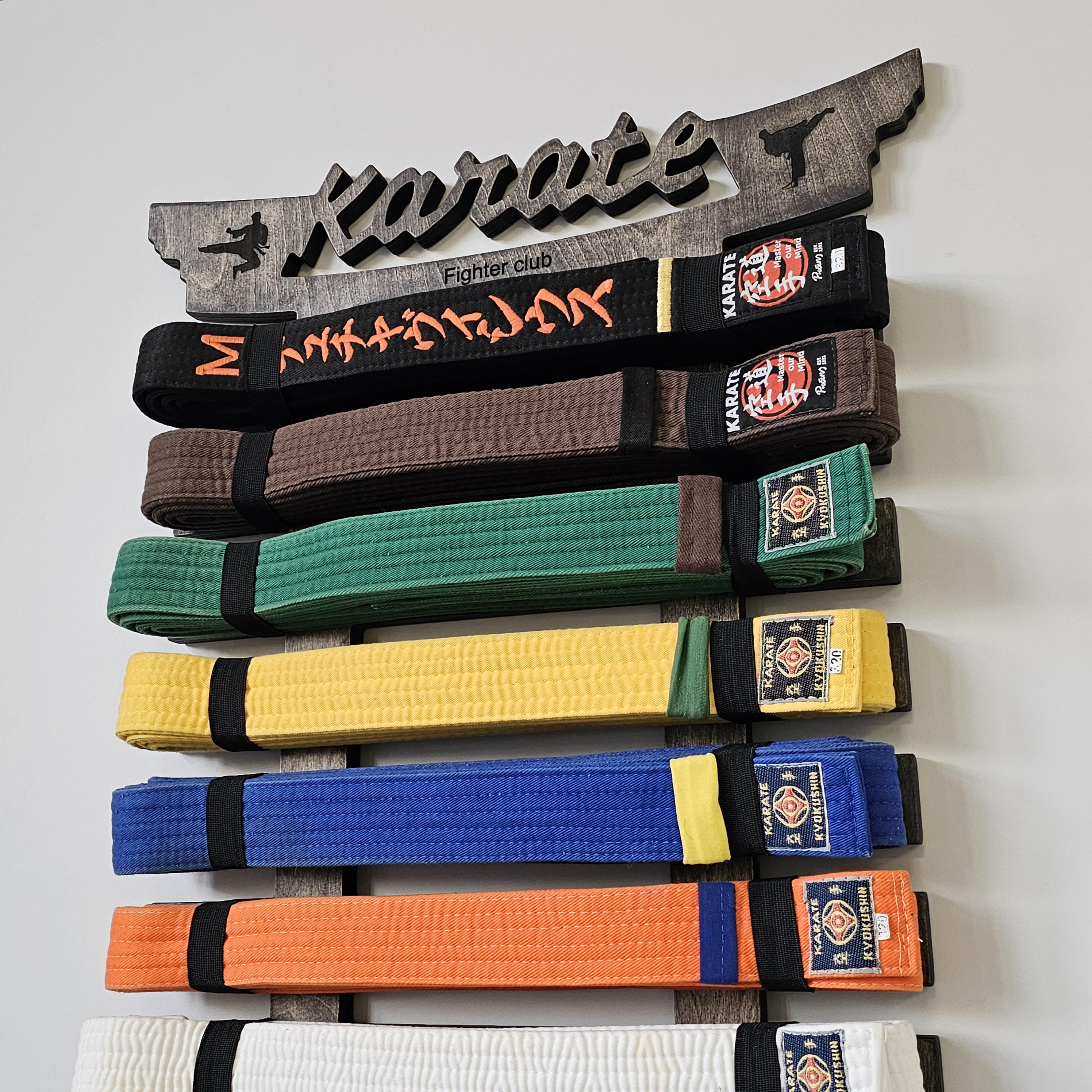 Espositore per cintura da karate da 4 pezzi: espositore da parete per