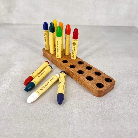 8 Crayon Box, Stockmar Crayons Holder, Preschool Classroom, Montessori  Homeschool, Holder for Sticks or Blocks, 1 or 2 Year Old Boy Gift -   New Zealand