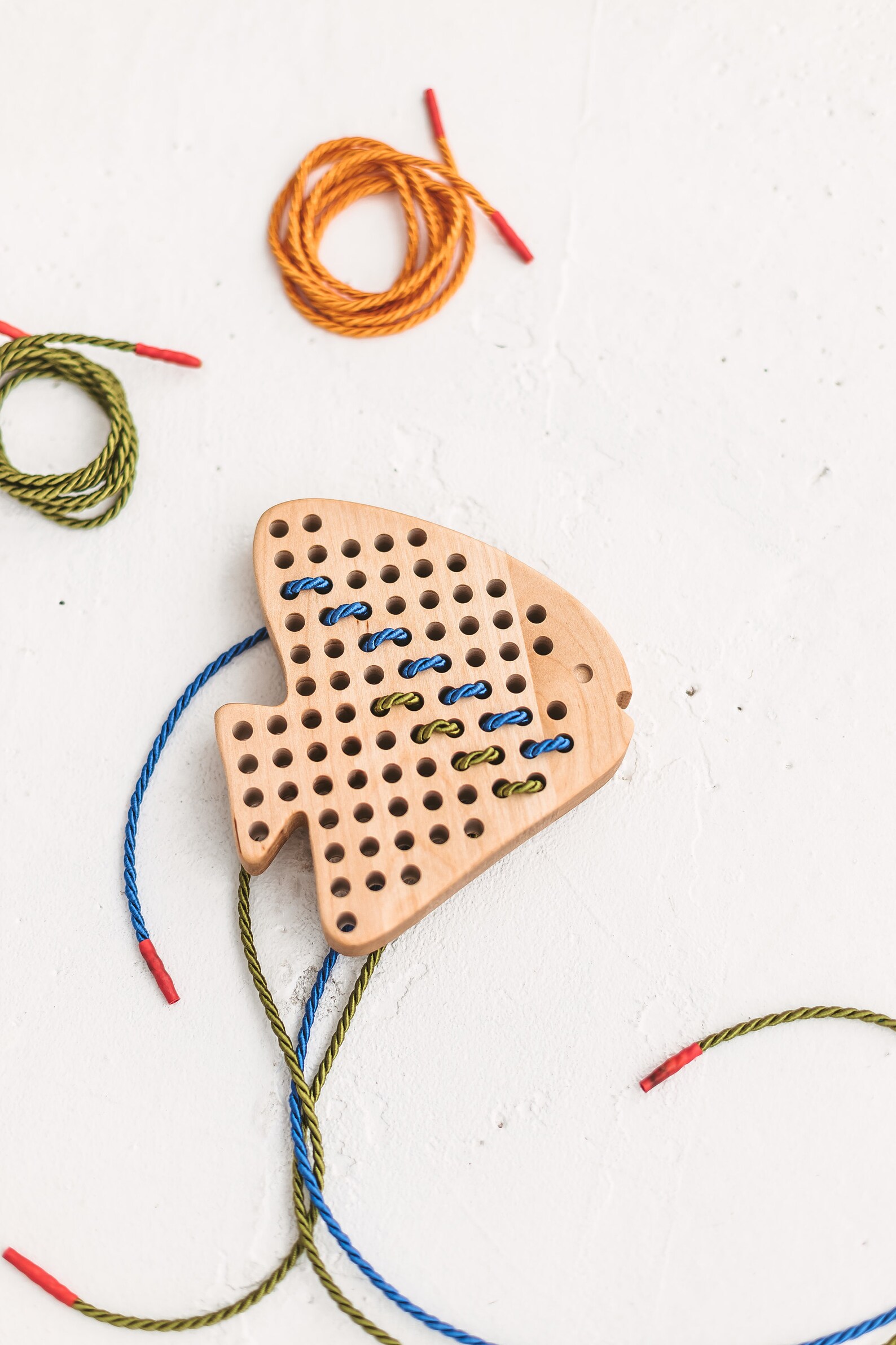 Montessori Toddler Wood Lacing Toy BIRD - Threading Activities by ...