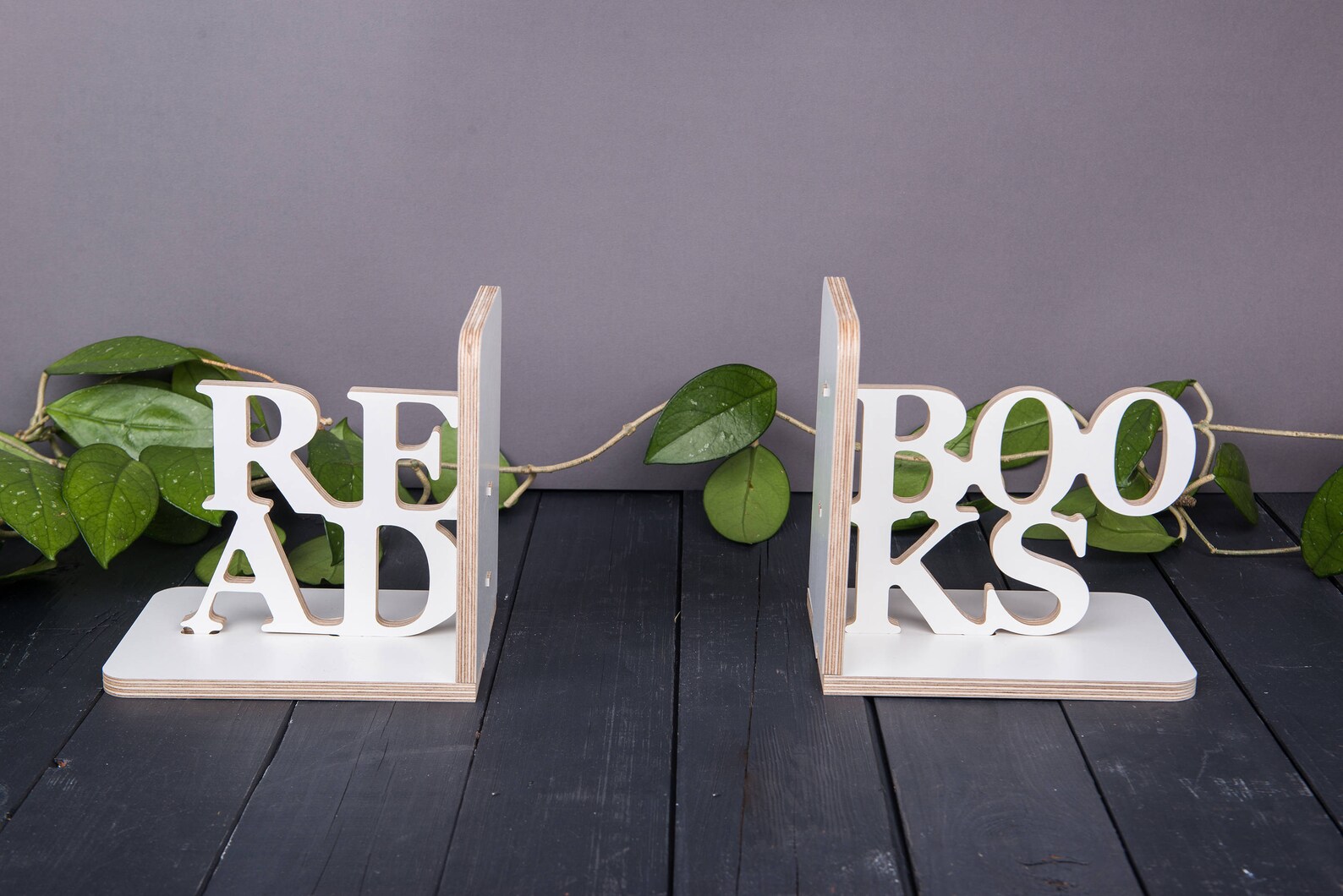Wood Bookends Kids Bookends Library Decor Shelf Etsy