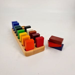 Stockmar Crayons holder, Homeschool, Preschool tools for Montessori classroom, holder for sticks or blocks, Montessori materials, 4 OPTIONS