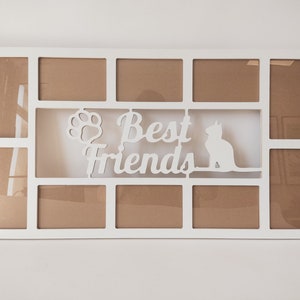 Pet Custom text picture frame, multi photos collage, family gift, pets lover, cat lover, pet memorial gift, home wall decor, personalized