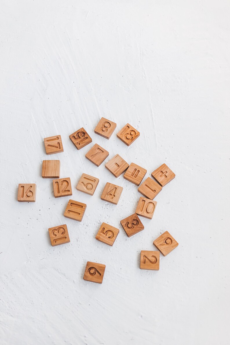 Wooden Numbers Blocks for Counting Solid Wood & Handmade Etsy