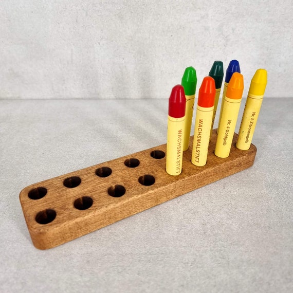 8 Crayon Box, Stockmar Crayons Holder, Preschool Classroom, Montessori  Homeschool, Holder for Sticks or Blocks, 1 or 2 Year Old Boy Gift -   New Zealand