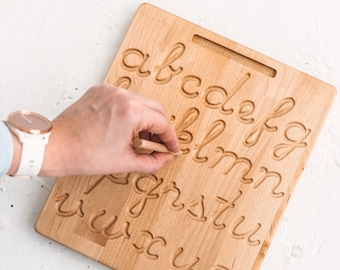 Waldorf alphabet, Tracing board, Alphabet board, Alphabet Tracing Board, Alphabet tracing, Montessori school, homeschool, Waldorf alphabet