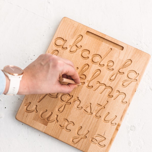 Alphabet Tracing Board - Buchstaben Lernwerkzeug - Montessori Spielzeug für Homeschool - Ideal für Kleinkinder - pädagogisches Kindergeschenk