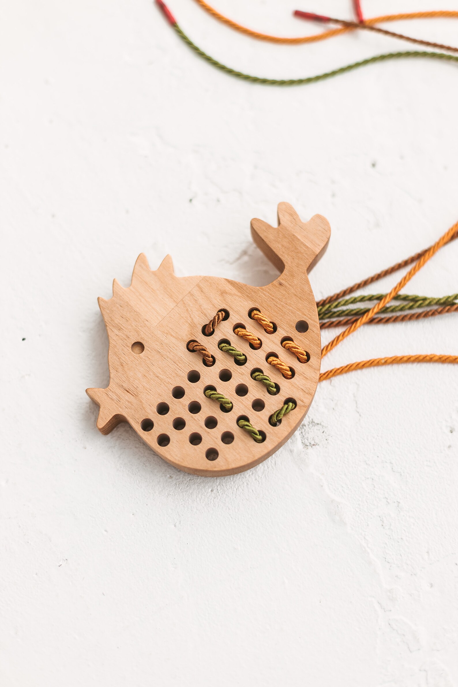 Montessori Toddler Wood Lacing Toy BIRD - Threading Activities by ...