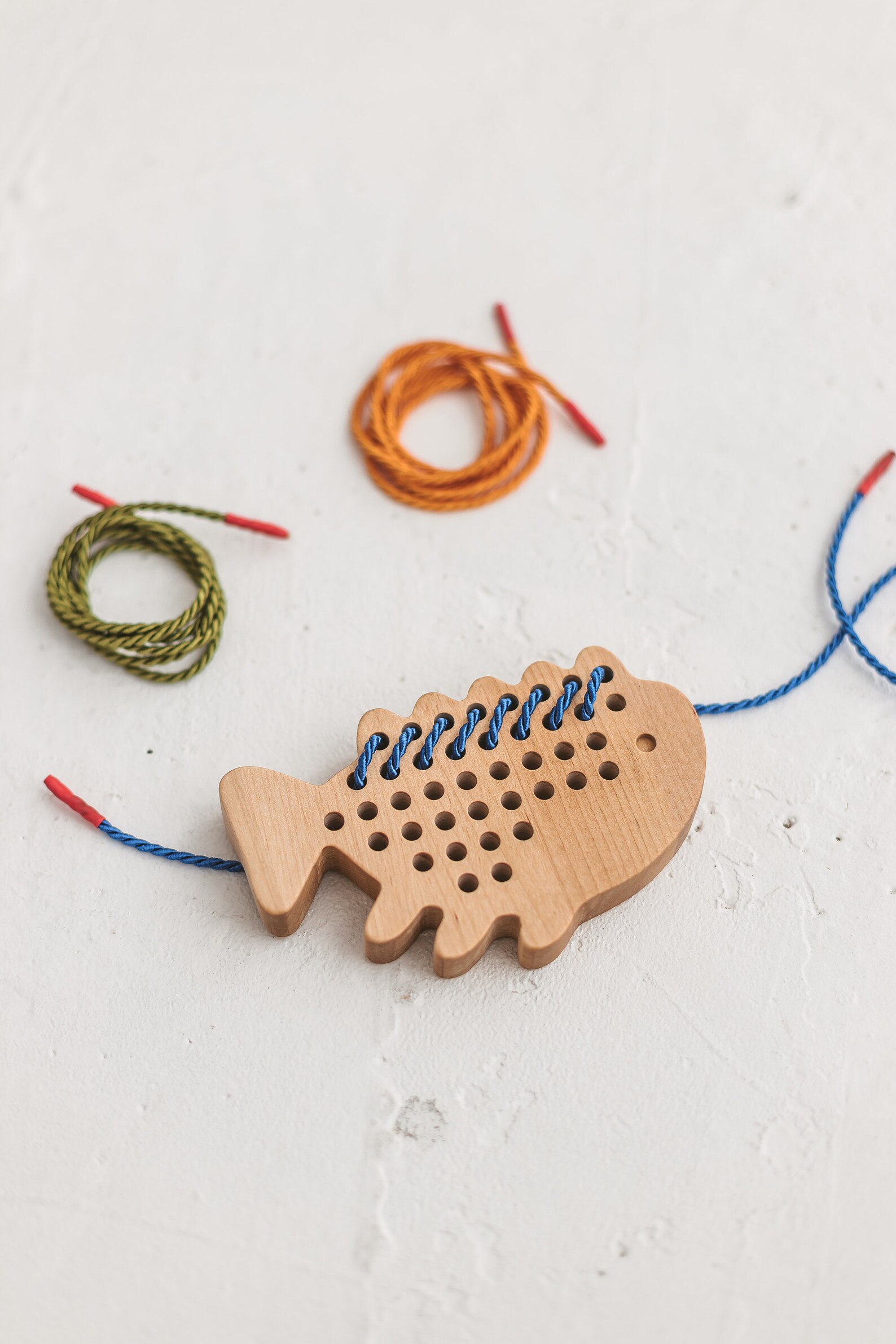 Montessori toddler wood lacing toy BIRD threading activities | Etsy