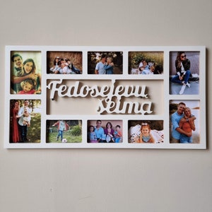 Custom text picture frame - Picture frame collage - Collage picture frame - Photo frame - Wedding or anniversary gift - custom family gifts
