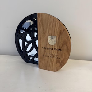 Engraved Custom Wooden Trophy, Golden shoe award, Unique Handcrafted Award, Running award, Sports award, personalized trophy plaque