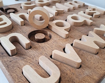 Houten puzzels voor peuters, alfabetpuzzel en cijferpuzzel, voorschoolse educatief leren puzzelspeelgoed voor kinderen en peuters