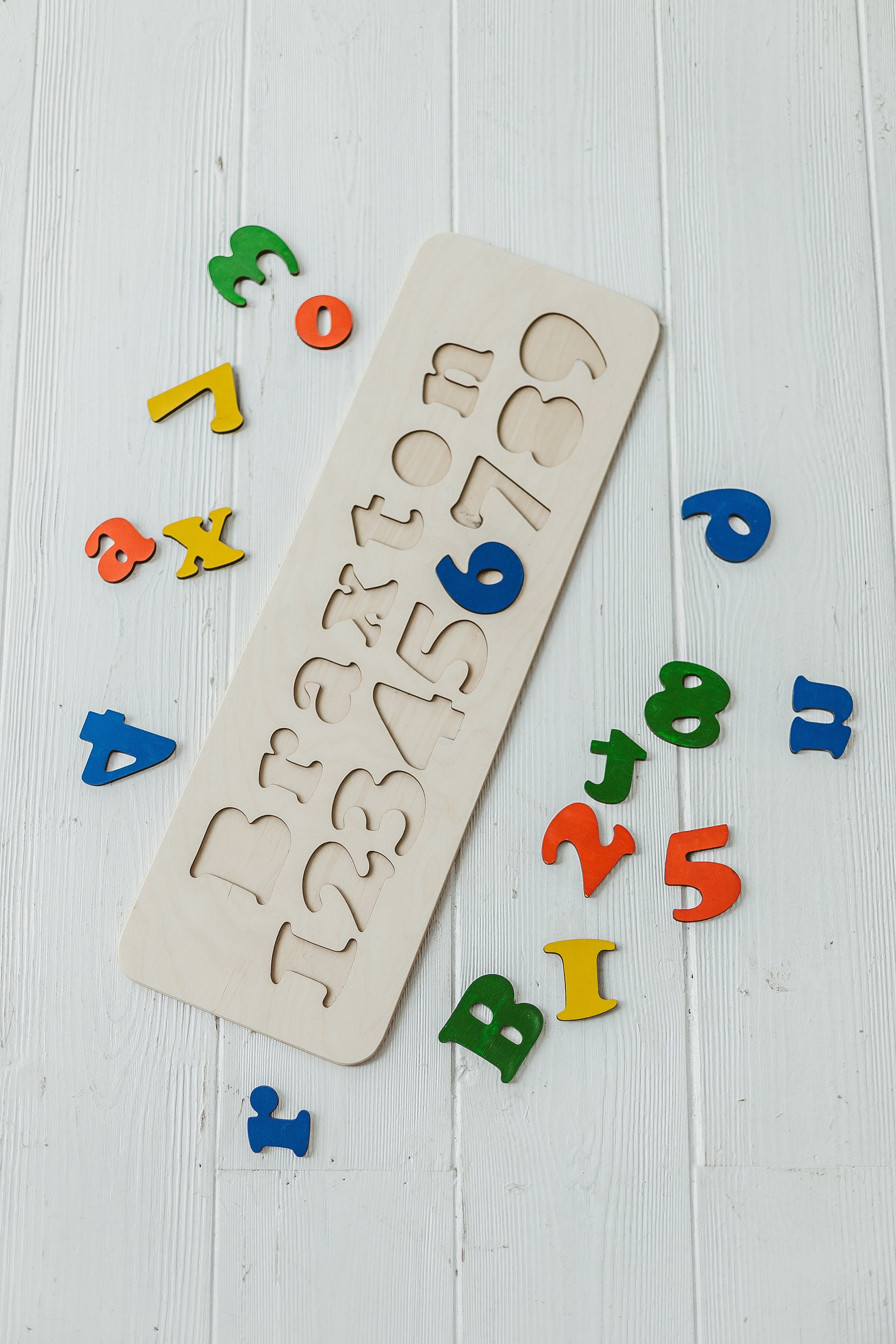 Baby name puzzle with numbers newborn gift baby shower gift | Etsy