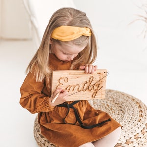 Name tracing letters board, Personalized gifts for kids, Montessori materials for writing practice,wooden, Kids educational writing practice