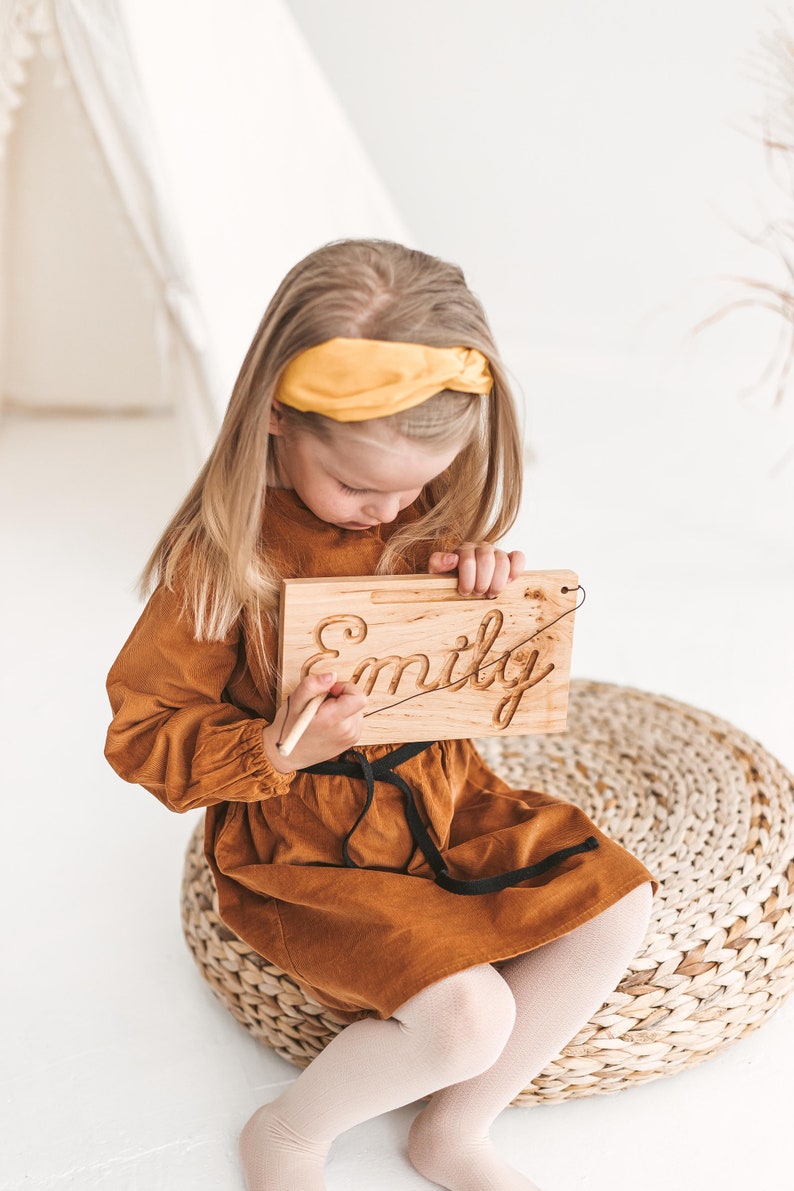 Name tracing letters board, Personalized gifts for kids, Montessori materials for writing practice,wooden, Kids educational writing practice
