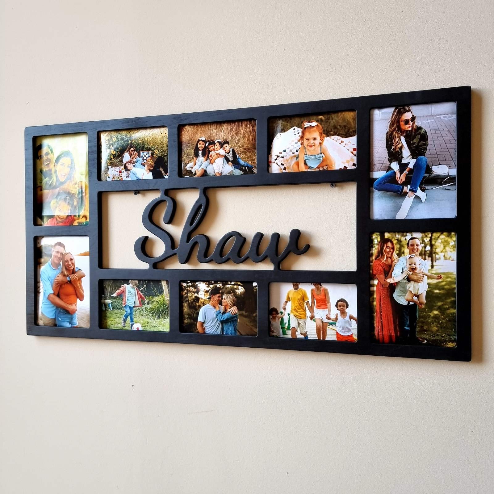 Collage Picture Frame - Personalized - Holds 2 4x 6 or 5 x 7 Photos