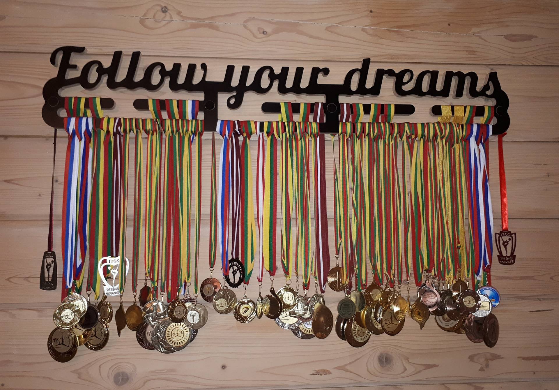 Estante de exhibición para Medallas de maratón, colgador de medallas de  corredor, siempre ganado, nunca dado