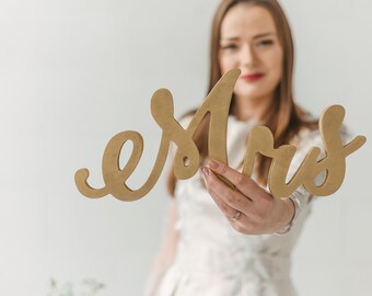 LGBTQ wedding signs, Mrs and Mrs sign as rustic lesbian wedding decor, Engagement couples gift, gold letters boho decorations, Mrs, Mr, Mx