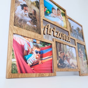 Custom collage picture frames, multiple picture frame, wooden multi photo frame, wooden wall decor, personalized family gift, wood signs