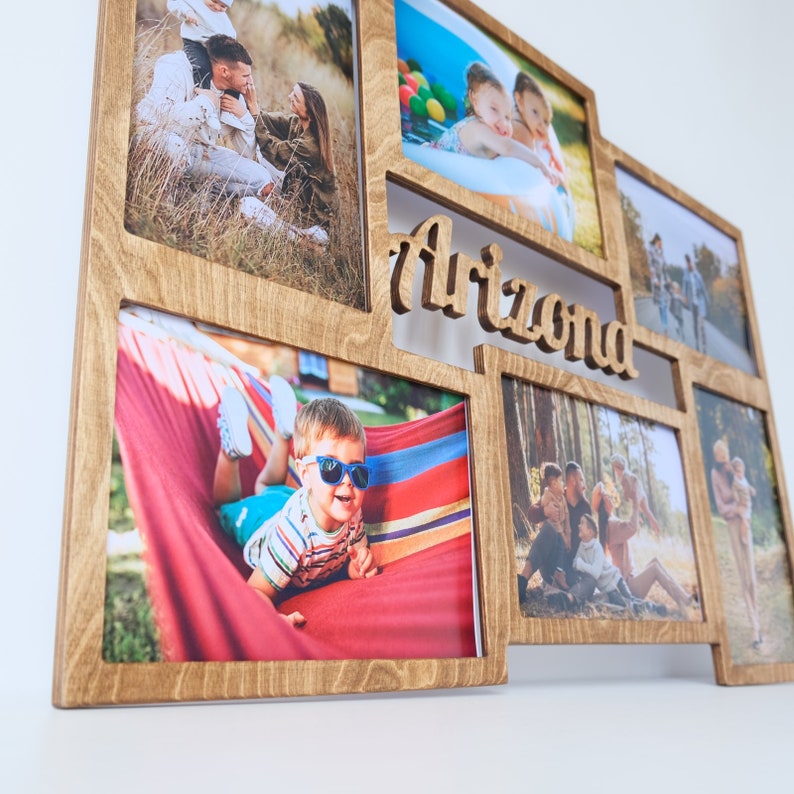 Custom collage picture frames, multiple picture frame, wooden multi photo frame, wooden wall decor, personalized family gift, wood signs
