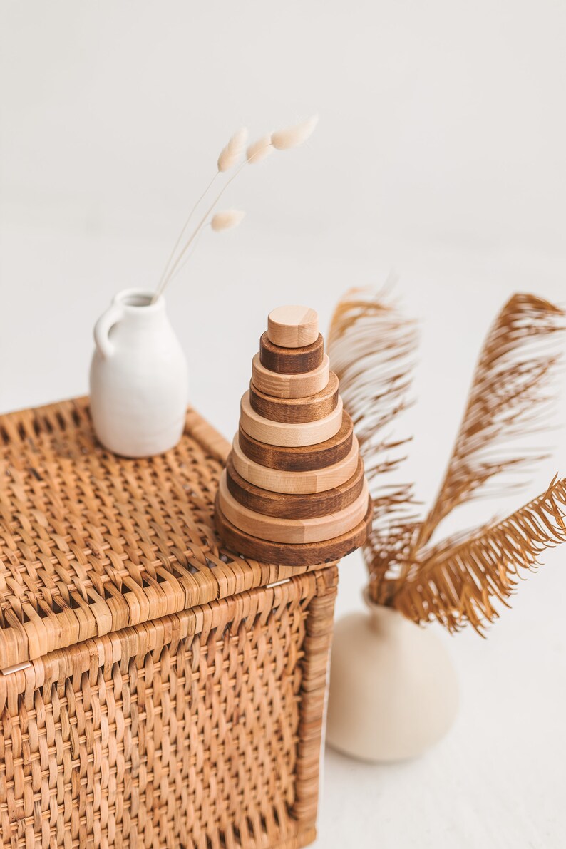 Wooden Ring Stacker Toy Stacking Toys for Baby From Etsy