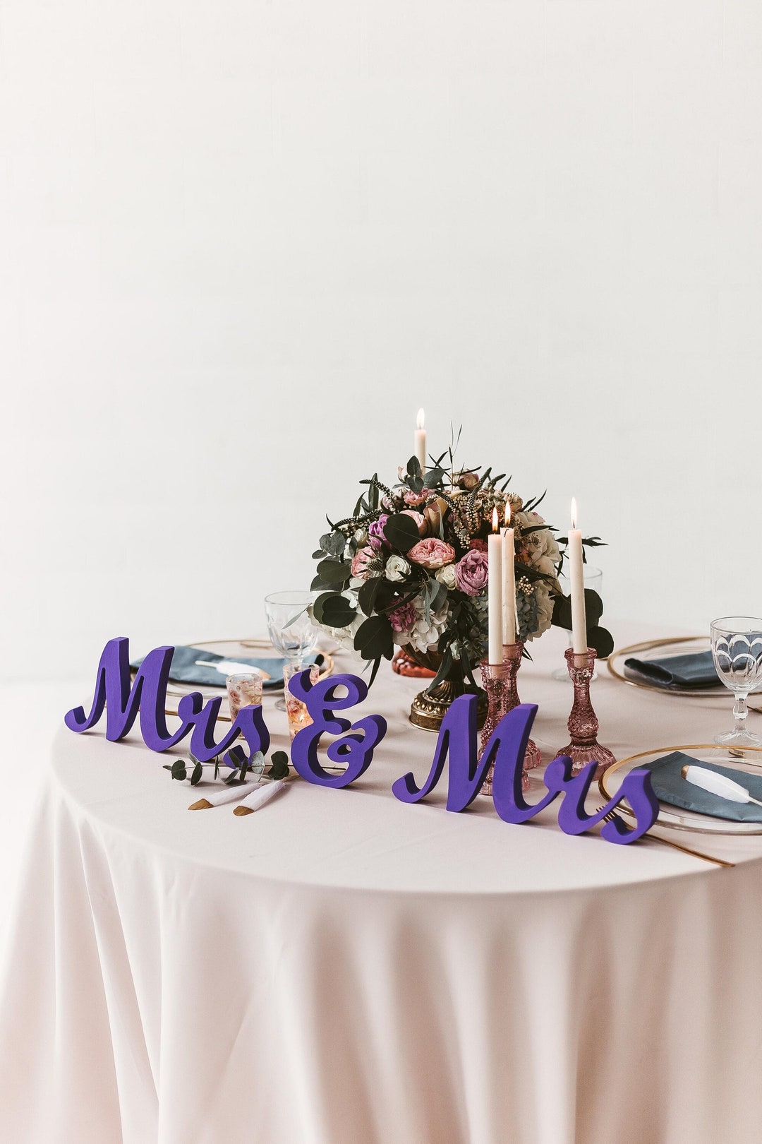 Mrs and Mrs Wedding Sign, Photo Props, Royal Wedding Decor, Danish ...