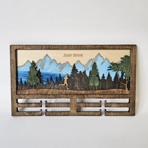 Medal display, Medal holder rack, Custom Medal hanger, Gift for him, Birthday gift, Running gifts, Race medal holder, Running marathon