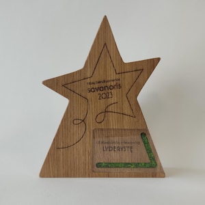 Personalized star trophy, Recognition award, Customizable award, Engraved prize, Modern personalized award, Award plaque, Corporate award