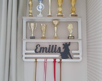 Porta Medaglie Da Parete Per Ballerini - Espositore 30 Ganci Nero Con Tema Danza - Foto 8