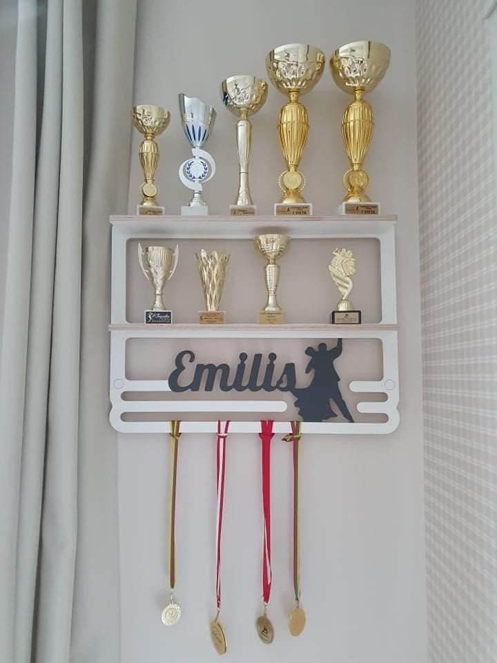 SUPERDANT Porta Medaglie Da Parete - Espositore 6 File Per Ginnastica - Foto 8