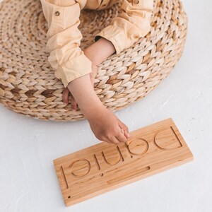 Name tracing letters board, Personalized gifts for kids, Montessori materials for writing practice,wooden, Kids educational writing practice