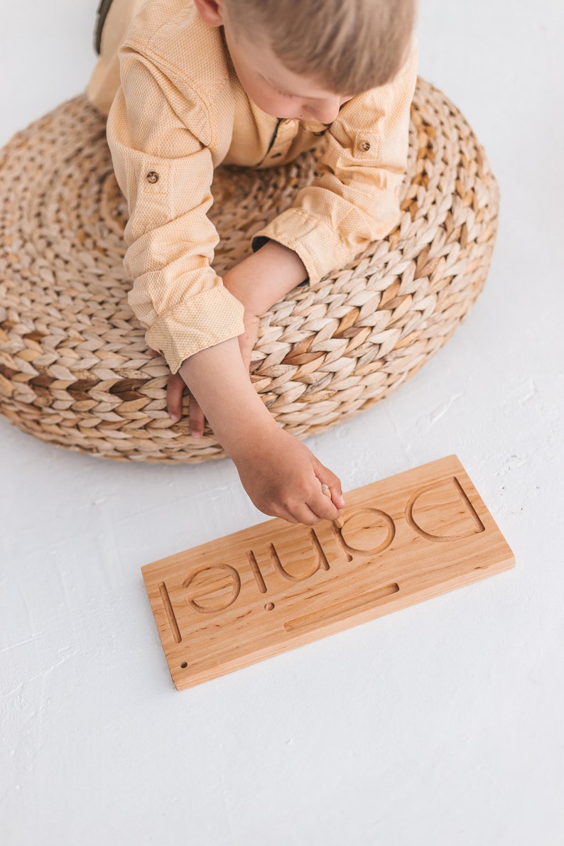 Name tracing letters board, Personalized gifts for kids, Montessori materials for writing practice,wooden, Kids educational writing practice