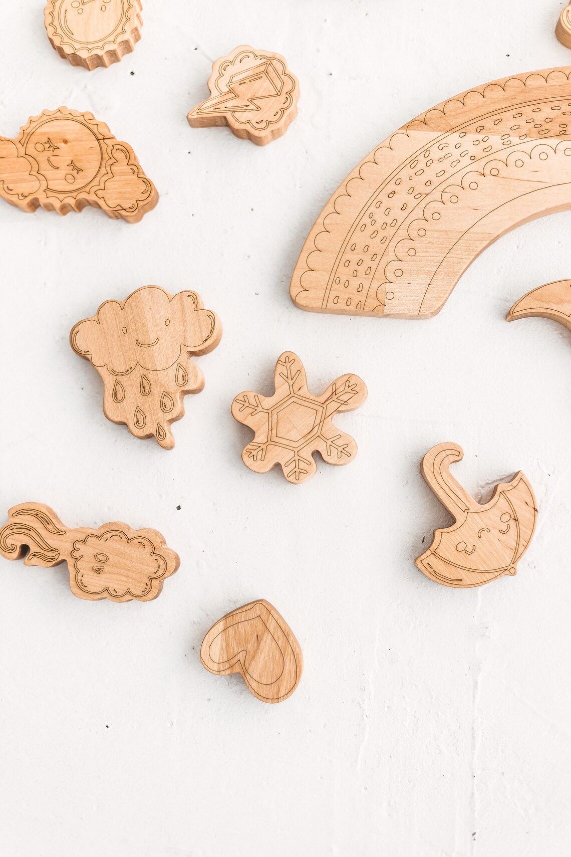 Waldorf toys Balance weather toy Wooden stacker toy Etsy